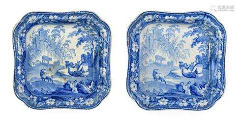 A Pair of Staffordshire Pearlware Vegetable Tureens and Cove...