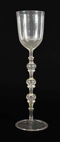 A Façon de Venise Glass Wine Glass, probably Low Counties, 1...