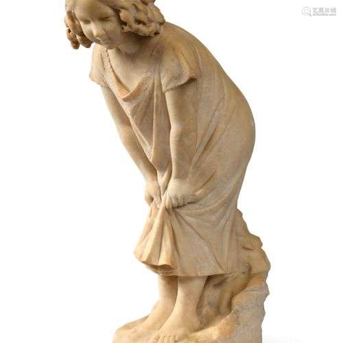 Giuseppe GAMBOGI (1862-1938) Fillette penchée Sculpture en m...