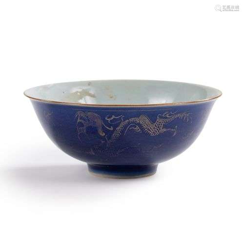*CHINE - XIXe siècle Bol légèrement évasé en porcelaine émai...