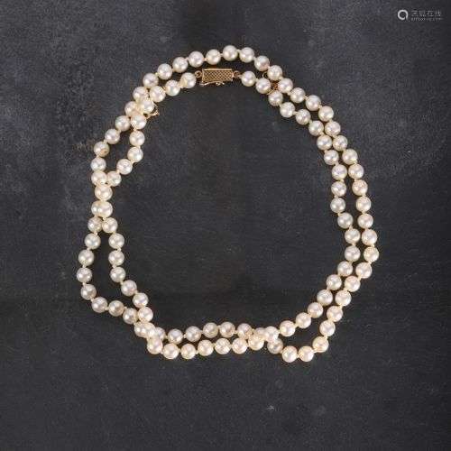 COLLIER de perles de culture akoya choker (5,5 mm), fermoir ...