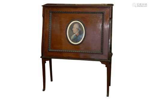 A 19th Century mahogany cabinet for storing albums and portf...