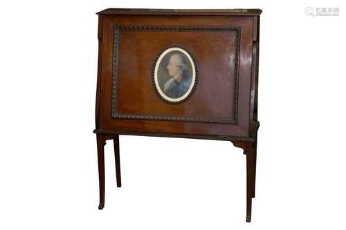 A 19th Century mahogany cabinet for storing albums and portf...