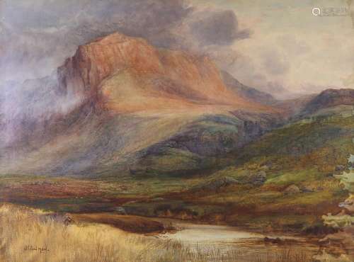 John Cuthbert Salmon (1844 - 1917), oil on canvas, Snowdon N...