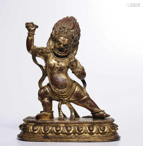 GILT BRONZE CASTBUDDHA STATUE