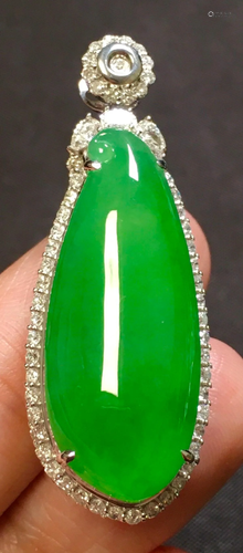 ICY GREEN JADEITE PENDANT