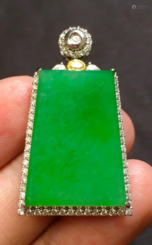 ICY GREEN JADEITE PENDANT