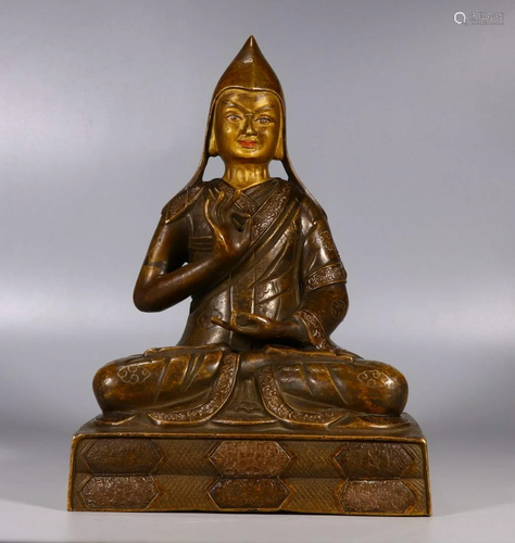 GILT BRONZE CAST BUDDHA STATUE