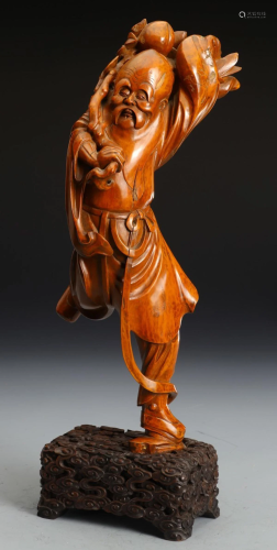 HUANGYANG WOOD CARVED BUDDHA STATUE