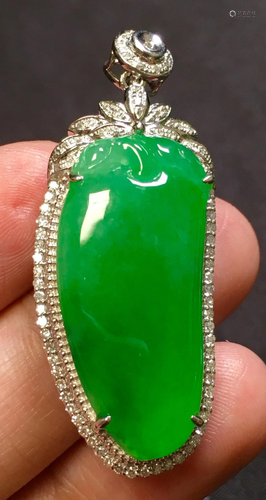 ICY GREEN JADEITE PENDANT