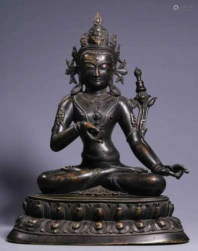 COPPER CAST BUDDHA STATUE