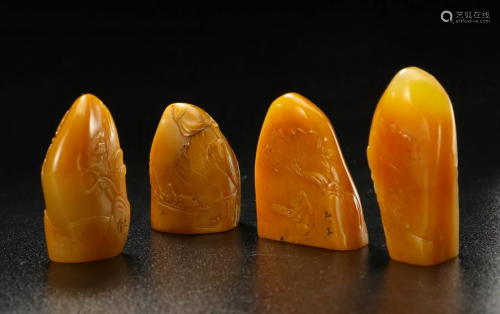 TIANHUANG STONE CARVED STORY PATTERN SEAL