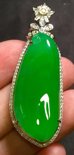 ICY GREEN JADEITE PENDANT