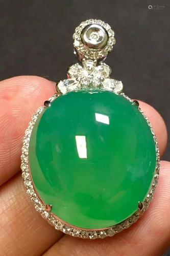 ICY GREEN JADEITE PENDANT