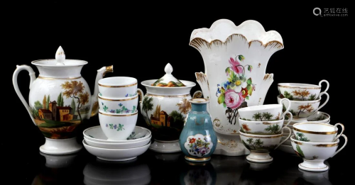 19th century porcelain drinking service
