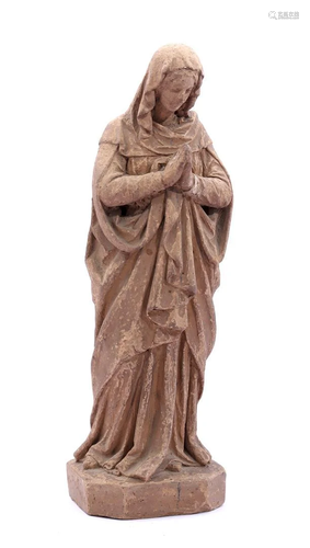 Terracotta Madonna statue