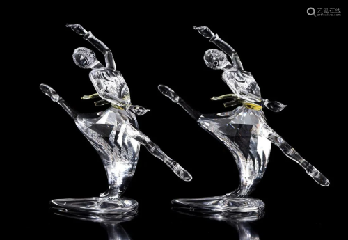 2 Swarovski crystal ballerinas