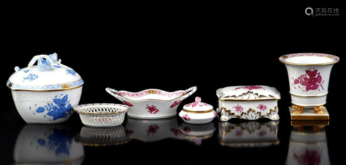 6 pieces Herend Hungary porcelain