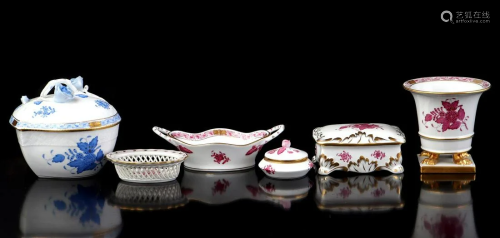 6 pieces Herend Hungary porcelain