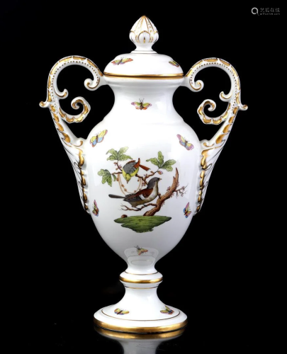 Herend Hungary porcelain ear vase