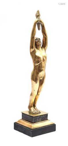 Brass statue of man