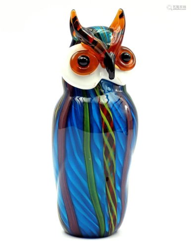 Colored glass owl