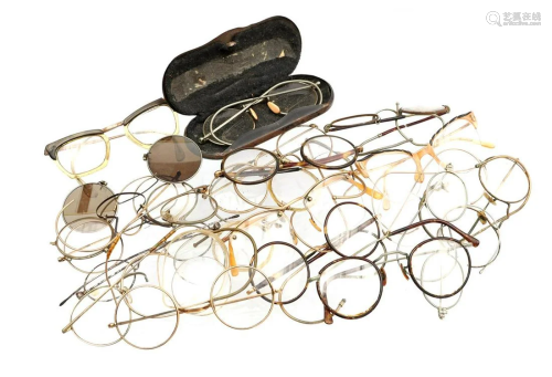 15 old glasses and parts