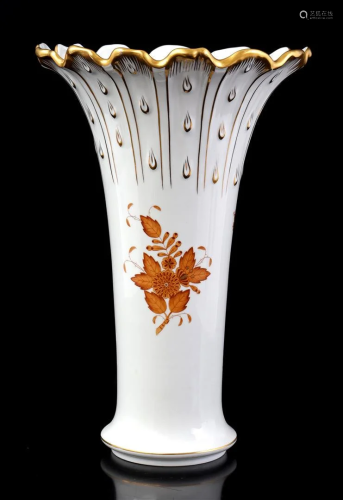 Herend Hungary porcelain flower vase
