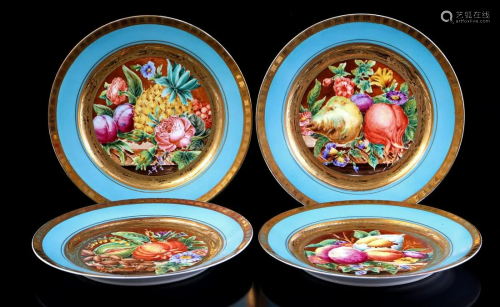 4 antique porcelain dishes
