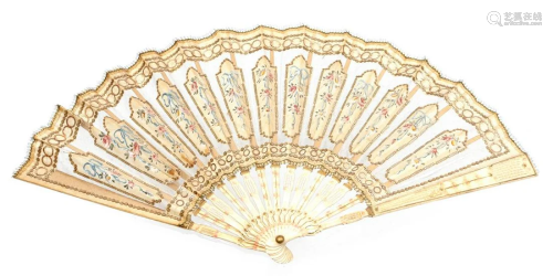 19th century bone fan