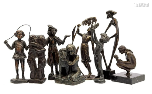 8 various figurines