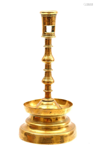 Brass button candlestick