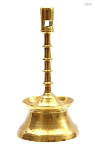 Brass button candlestick