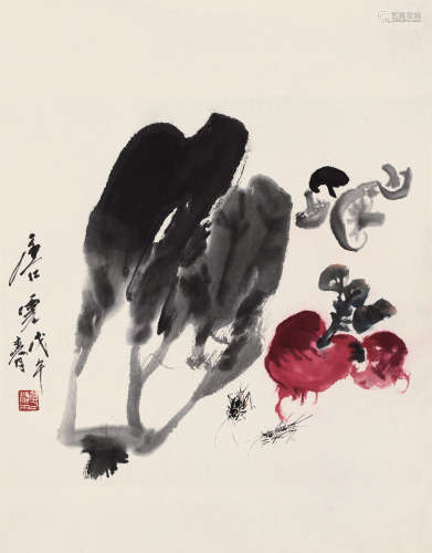 唐云（1910～1993） 1978年作 百财 镜片 设色纸本