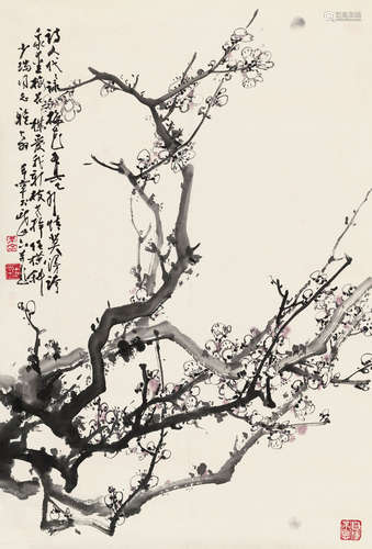 于希宁（1913～2007） 白梅 镜片 设色纸本