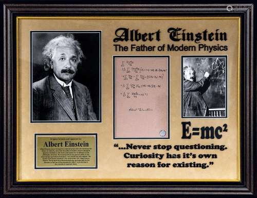 爱因斯坦笔记与签名
