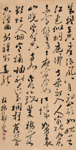 郑板桥（1693～1765） 草书白居易诗文 镜片 纸本