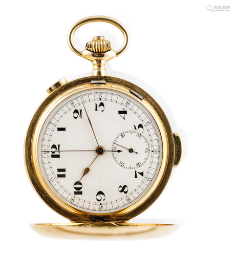 Orologio da tasca con tripla cassa in oro 18 k con