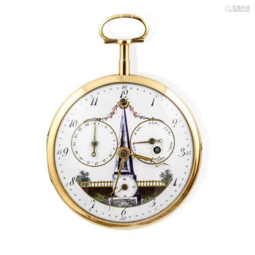 Orologio Massonico in oro 18k con calendario giorno