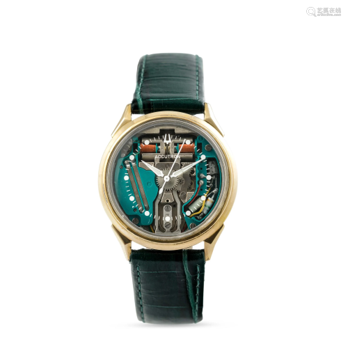 BULOVA - Accutron Spaceview gold filled 10k, anse