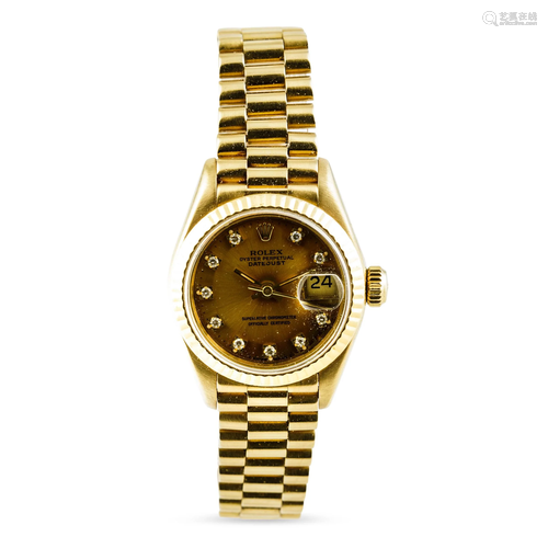 ROLEX - Datejust Lady President, quadrante champagne