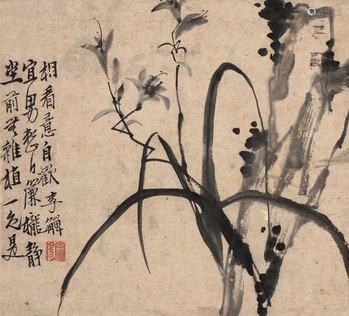 李鱓（1686～1762） 花卉 立轴 水墨纸本