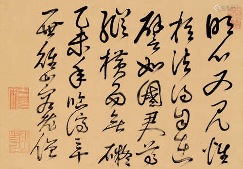 费隐通容（1593～1661） 1655年作 草书禅语 立轴 纸本