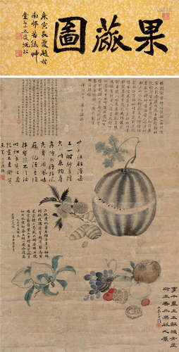 张问陶（1764～1814） 果蔬图 立轴 设色纸本