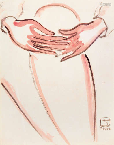 常玉（b.1900） 手与腿 素描版画 3/68