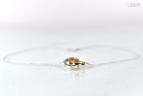 Tiffany & Co. - Gold 18k & Sterling Pendant necklace