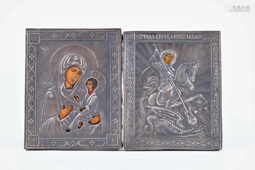 Sheviakov, Alexandr Timofeyevitch - Two silver icons -