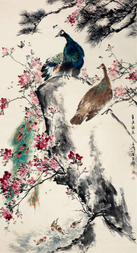 王雪涛（1903～1982） 1961年作 上林春色 立轴 设色纸本