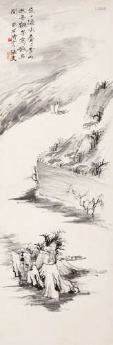 张大千（1899～1983） 仿石涛笔意 立轴 水墨纸本