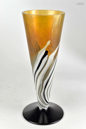 Seguso Viro - Large vintage blown glass vase